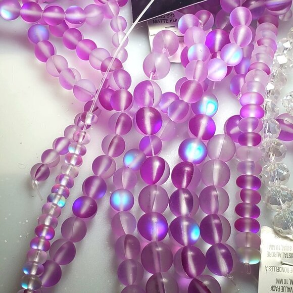 Suncatcher Mirrored with Mixed Glass Beads and 30mm Clear Crystal Prism 29.5" L - Picture 6 of 8